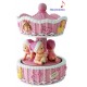 5T. Carrusel «Tiovivo bebés» rosa. Figura decorativa con música y movimiento