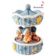 5T. Carrusel «Tiovivo bebés» azul. Figura decorativa con música y movimiento