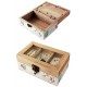 1T. Rustic wooden sewing box