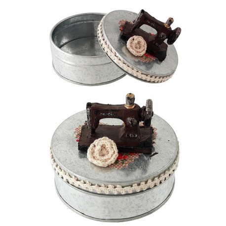 1T. Rustic metal sewing box