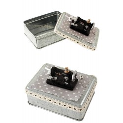 1T. Rustic metal sewing box