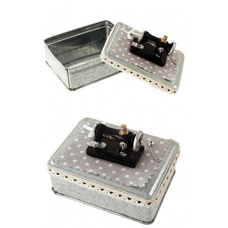 1T. Rustic metal sewing box