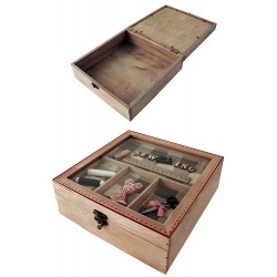 1T. Rustic wooden sewing box