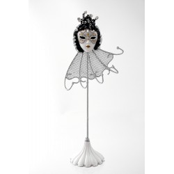 5T. Black and white mask jewel hanger