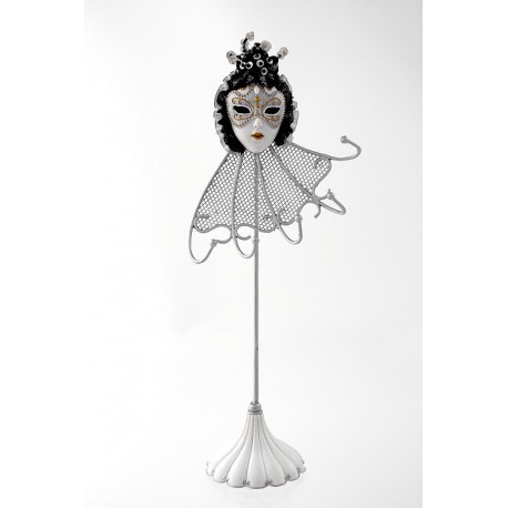 5T. Black and white mask jewel hanger