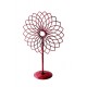 1T. Cuelga pendientes «Flor rosa» en metal envejecido