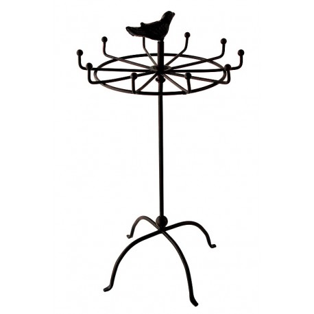 1T. Rotating jewel hanger in aged metal