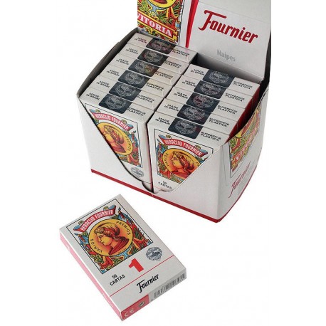 4T. Caja con 12 barajas españolas «Fournier»  1-50 (20991)