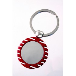 1T. Red round keyring metal with origein case