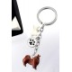 1T. Metallic pekinese keychain with case