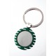 1T. Llavero metal redondo borde verde con estuche de origen