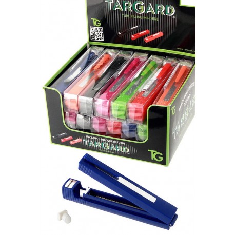 5T. Expositor con 24 máquinas mini «TG Tar Gard» para llenar tubos en colores surtidos