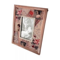 1T. «Girl» Medium wood and fabric photo frames