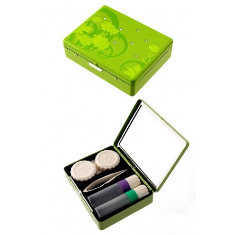 1T. Estuche lentillas fantasía verde