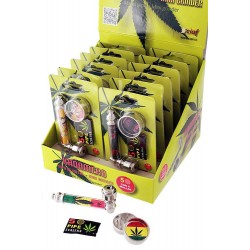 1T. Expositor con 12 sets pipa y grinder «Kañamero»