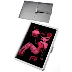 5T. Pitillera metal «Fluff» Pastelito para 8 cigarrillos