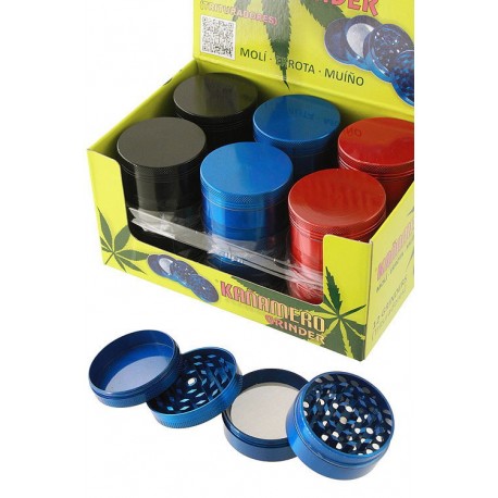 1T. Ø5 cm. Display with 12 metal grinders «Kañamero» 4 parts