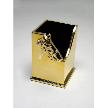 5T. Golden Ball Pen Holder Horse Mod. Hs-04 G