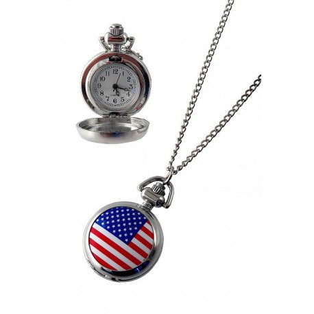 1T. Reloj de colgar «Bandera USA» con estuche origen