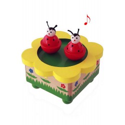 5T. Caja de música infantil «Mariquitas» con movimiento