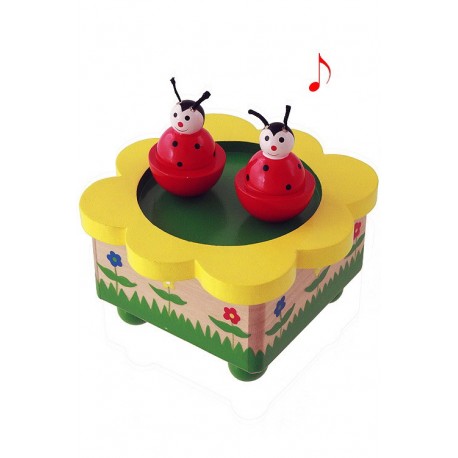 5T. Caja de música infantil «Mariquitas» con movimiento