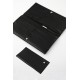 5T. Travel documents holder black in fabric/skin simile