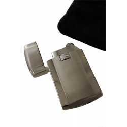 5T. Encendedor de piedra gun metal con funda textil en estuche