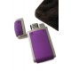 1T. Encendedor turbo púrpura/plata con funda textil en estuche