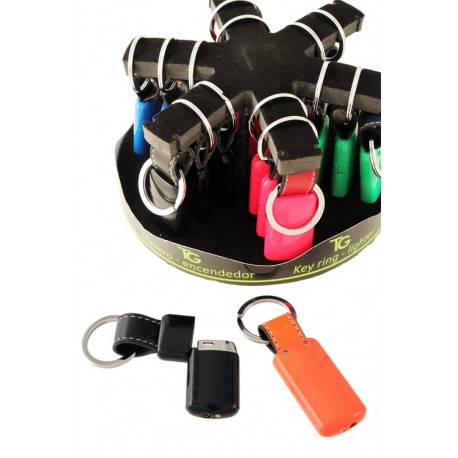 1T. Display with 18 keyrings - lighters «TG» metal assorted colours
