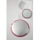 1T. Round mirror chromed/red M7011Ms1Mx1