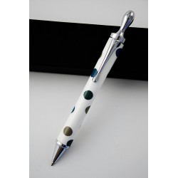 5T. Dark Green Polka-Dot White Pen