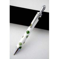 5T. Green Polka-Dot White Pen