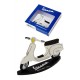 3T. Miniatura decorativa bidimensional  «Vespa» blanca metal