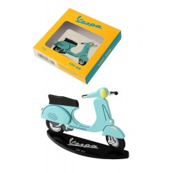 3T. Miniatura decorativa bidimensional «Vespa» azul claro metal