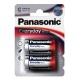 3T. Blister 2 Alkaline Batteries Size L - 1,5V C Panasonic Everyday LR14