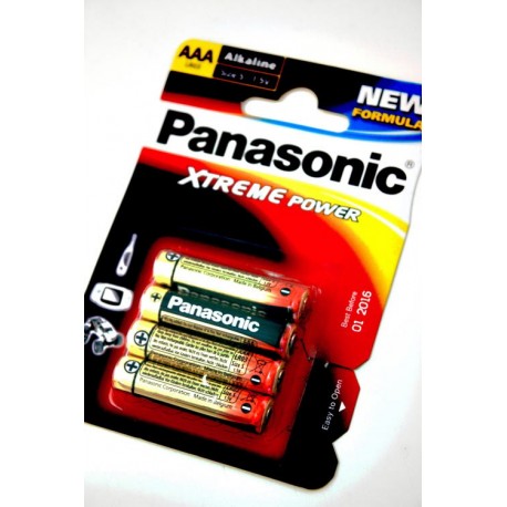 3T. Blister 4 Alkaline Batteries Lr03B Xtreme Panasonic Aaa