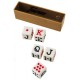 4T. «Fournier» Dados de poker en caja acrílica
