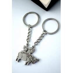 1T. Doble Llavero Metal  Niños/Vaca