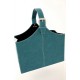 5T. Faux leather foldable magazine rack turquoise blue