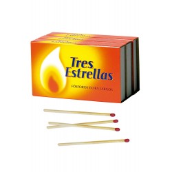 4T. Pack de 3 cajas de fósforos de madera extralargo 22B45