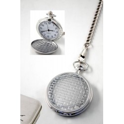 1T. Pocket watch. Rectangle mosaic. w/  metal case