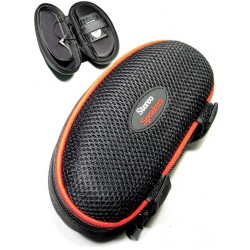 1T. Portatodo con altavoces stereo modelo cesta negra/roja para bicicleta (textil con armazón)