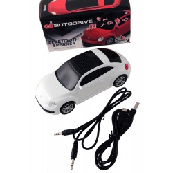 5T. White «Volkswagen» Beetle speaker bluetooth