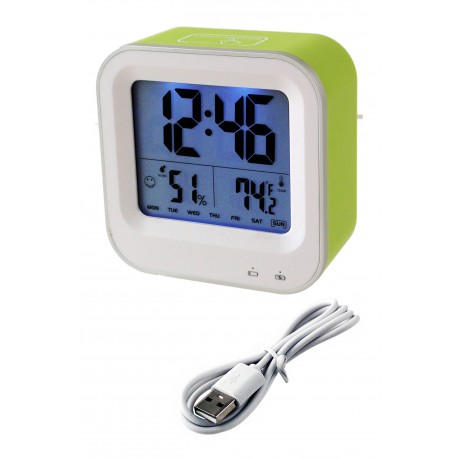 1T. Reloj despertador verde