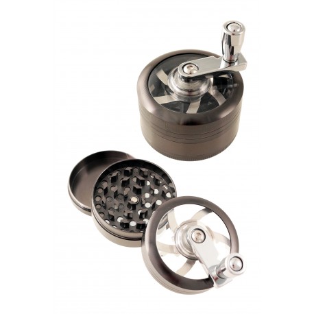 1T. Ø5 cm. Grinder gun metal color with 3 parts