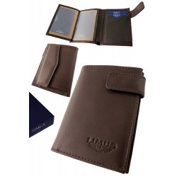 3T. Mahoney leather wallet with purse «Limus»