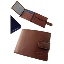 3T. Brown leather walllet with purse «Limus»