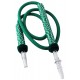 1T. Acrylic hose in green/white textile for shishas