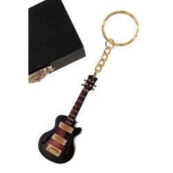 5T. «Electric guitar» Brown wood keyring