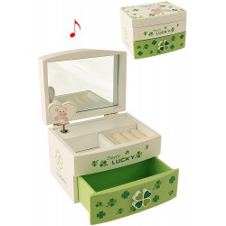 1T. «LUCKY BEAR» 1 drawer music jewelry box